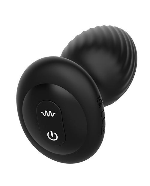 Nexus Tornado Rotating and Vibrating Large Butt Plug w/Remote - Black
