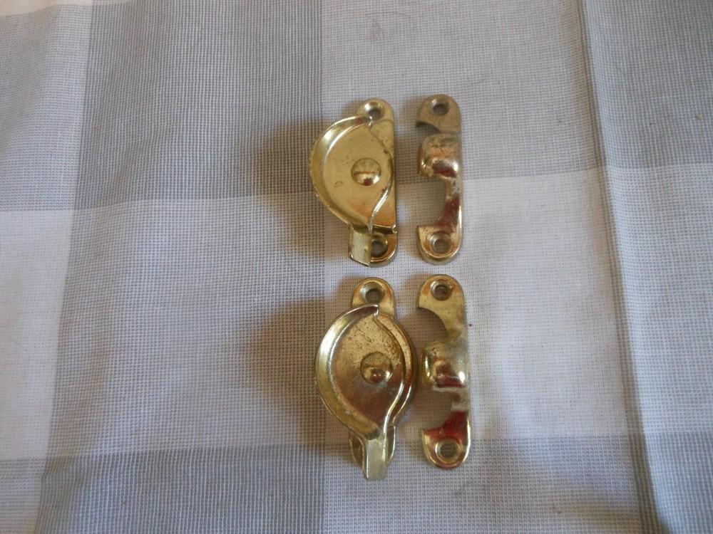 2 brass window latches/locks new