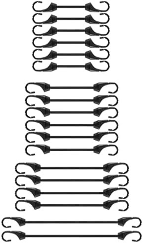 10 Pack Mini 2 Inch Bungee Cords with Hooks