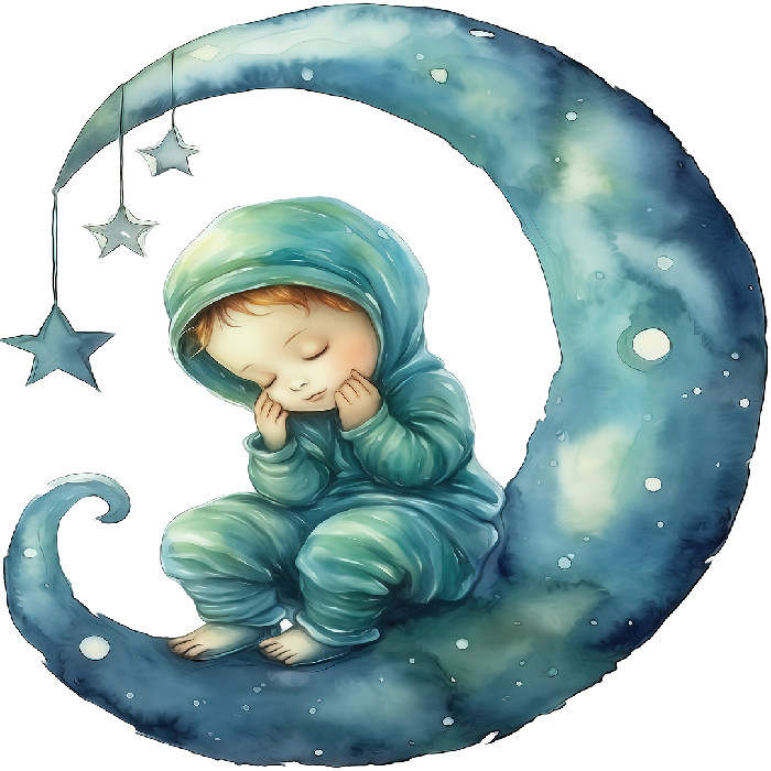 30 Custom Little Moon Kid Personalized Address Labels