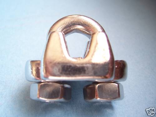 Heavy Duty 316 Stainless Steel Wire Rope Clips,  1/8" (Qty 100  Clips)