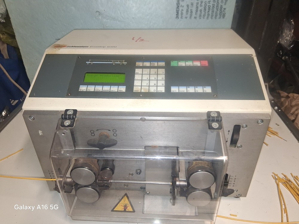 SCHLEUNIGER EcoStrip 9300 Model ES 9300 Automatic Wire Stripping Machine