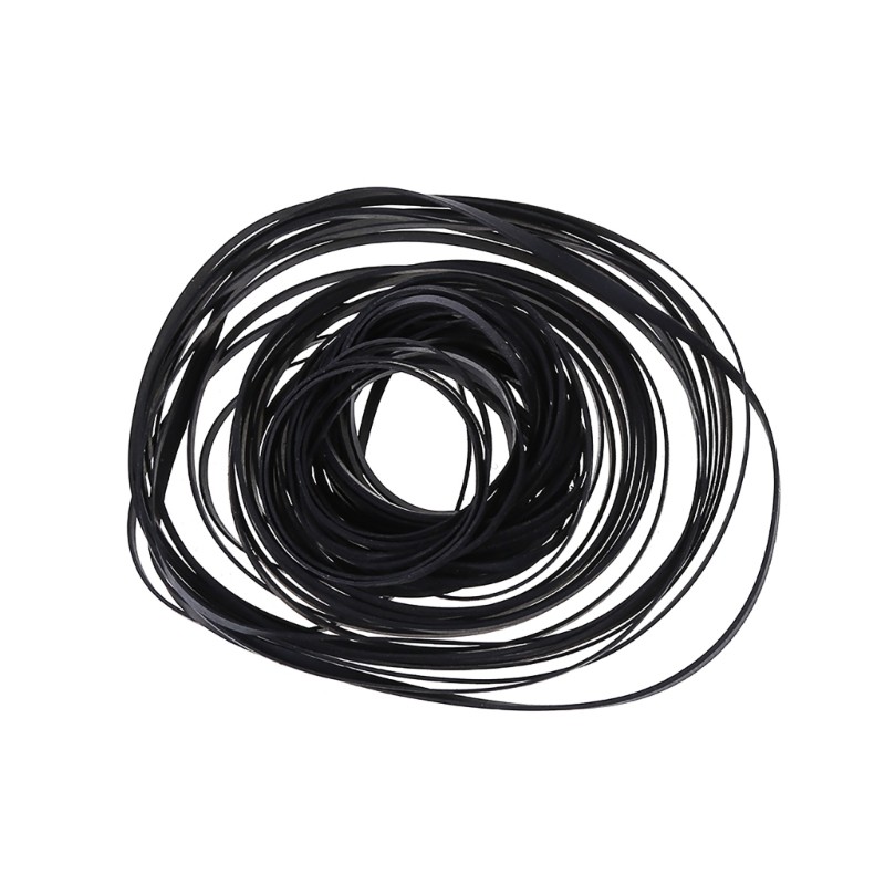 100PCS Assorted Flat Drive Belts 2mm Width Cassette Tape Machine Rubber Belts