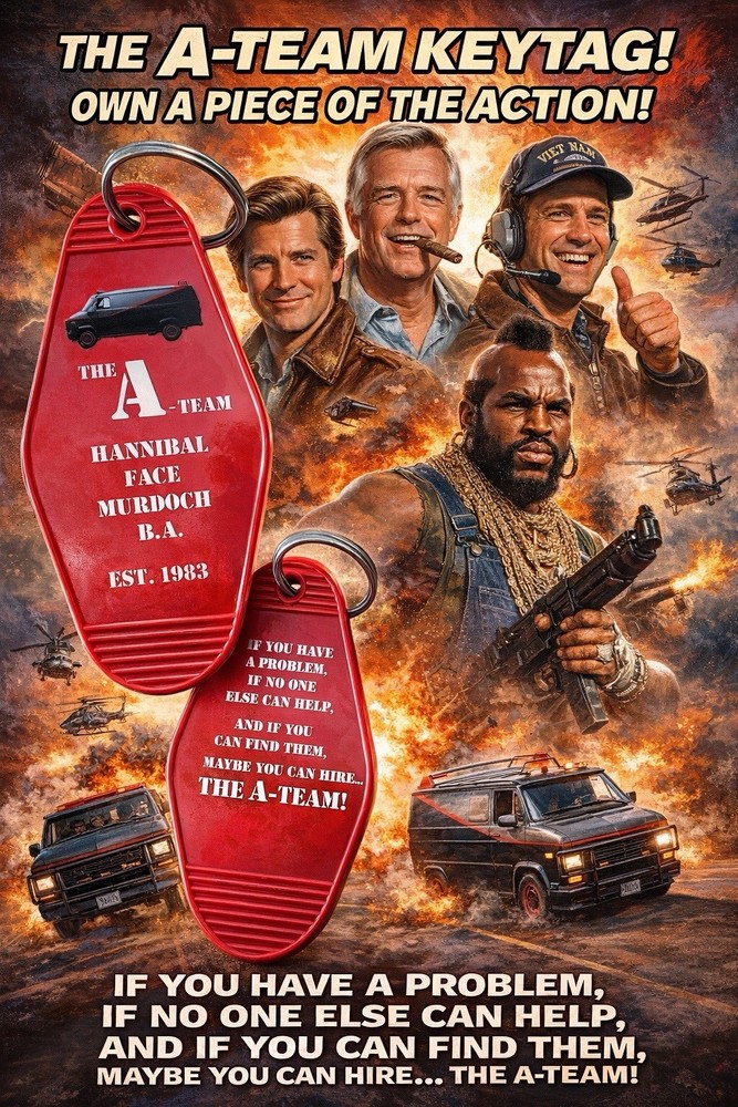 A TEAM TV show inspired keytag