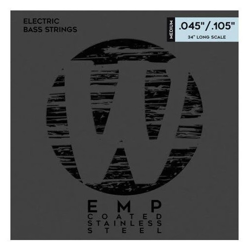 Warwick EMP Stainless Steel Coated - Bass String Set, 4-String, Medium 45-105