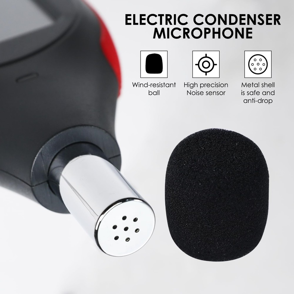 Decibel Meter Data Logger, Digital Sound Level Meter with Recording, dB Meter...