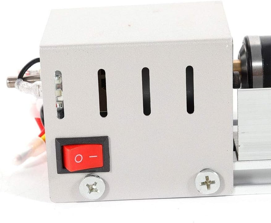 Compact Aluminium Woodworking Lathe - 100W, 7 Speed Settings for DIY Projects