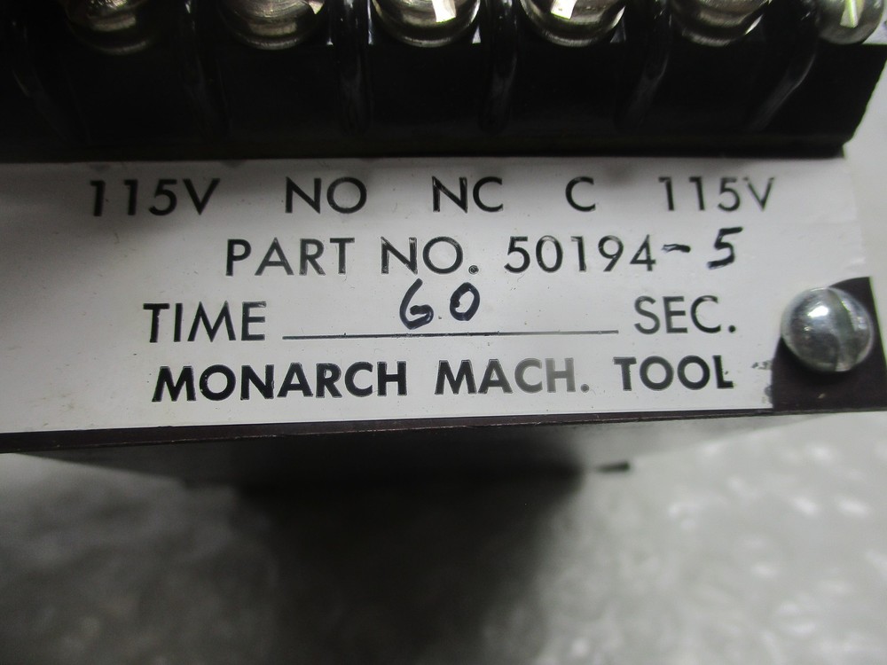 MONARCH MACHINE TOOL 50194-5 TIMER 60SEC UNMP