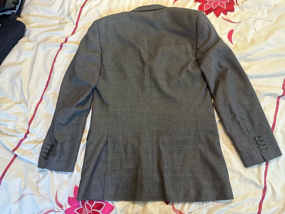 Jaeger Single Breasted Wool Blazer Jacket - Grey - Size 40R