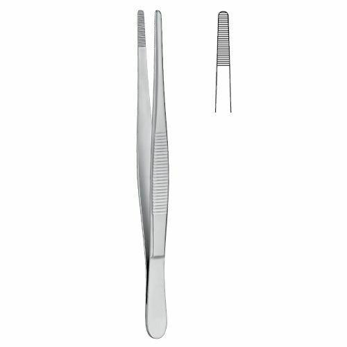 24 Dressing Forceps, 5.1/2", Straight Serrated Tips, Premium Stainless