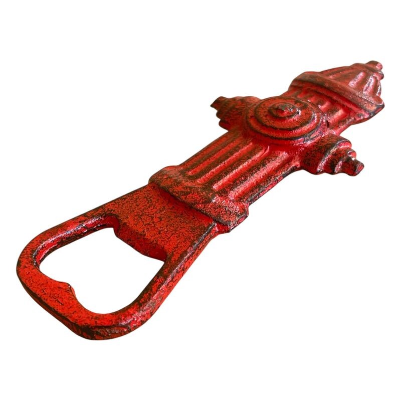 Red Cast Iron Fire Hydrant Bottle Opener Man Cave Barware