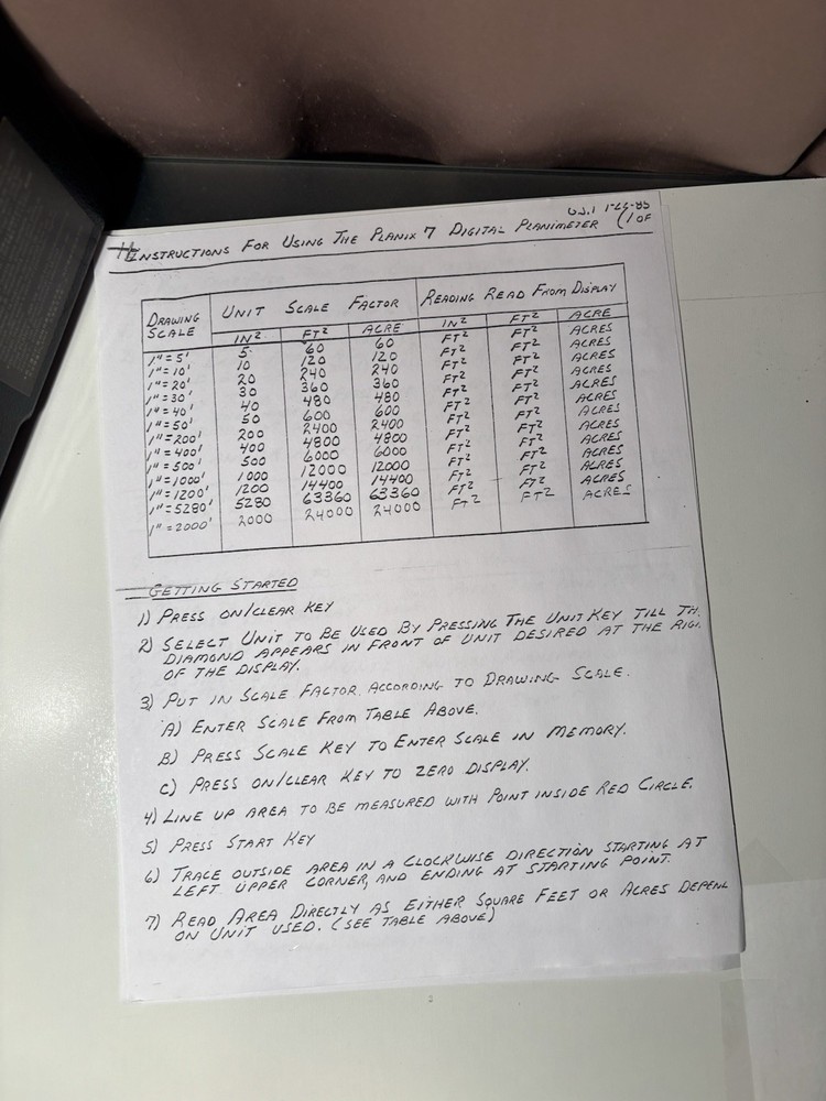 Planix 7 Digital Planimeter. Tested For Accuracy.Free Return