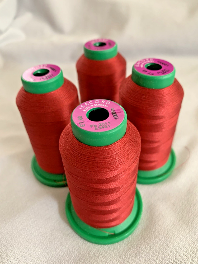 Isacord embroidery thread lot 4 Spools 4,000 meters