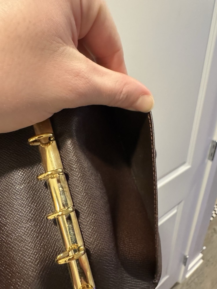 Louis Vuitton Damier Ebene Small Ring Agenda Cover
