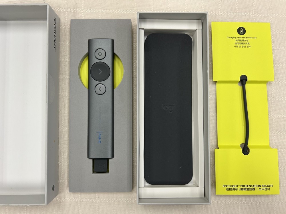 Logitech Spotlight Presentation Remote - Universal Presentation Clicker Grey