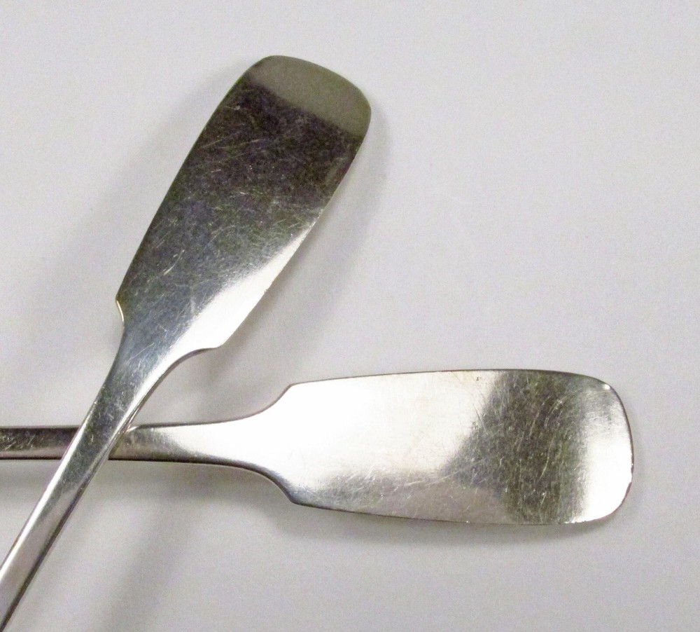 Antique c. 1890s E. Deppe Berlin Germany 800 Silver Pair Table Serving Spoons