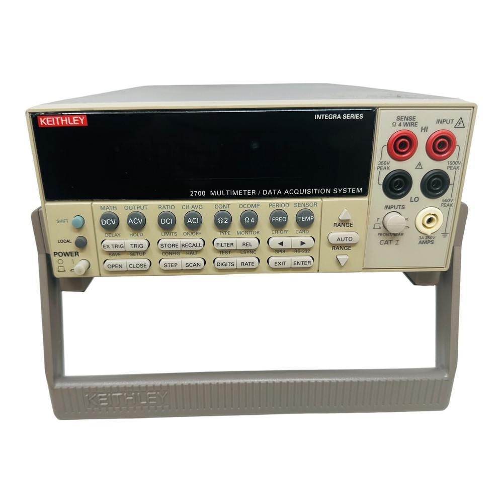 KEITHLEY 2700 MULTIMETER DATA ACQUISITION w/7702 40CH MUTIPLEX PLUG-IN DATA USED