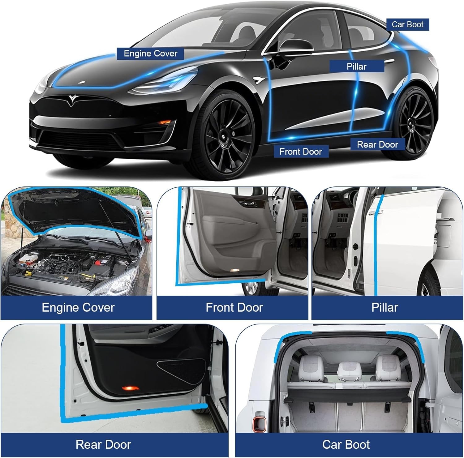 25Ft Automotive Weather Stripping Seal for Noise Reduction & Easy Installation