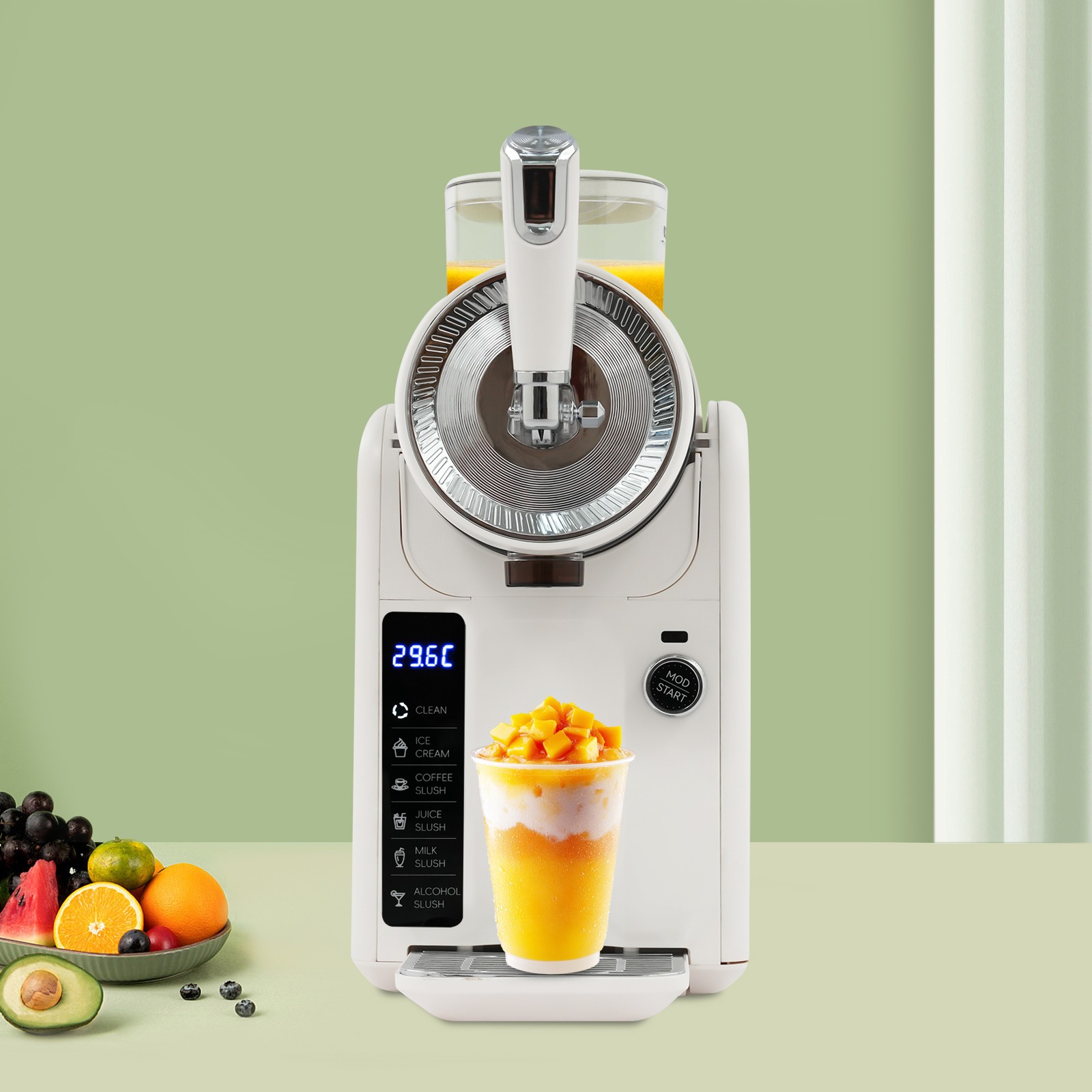 1.8L/0.48 Gallon Electric Shaved Ice Machine Frozen Drink Machine Tabletop 185W
