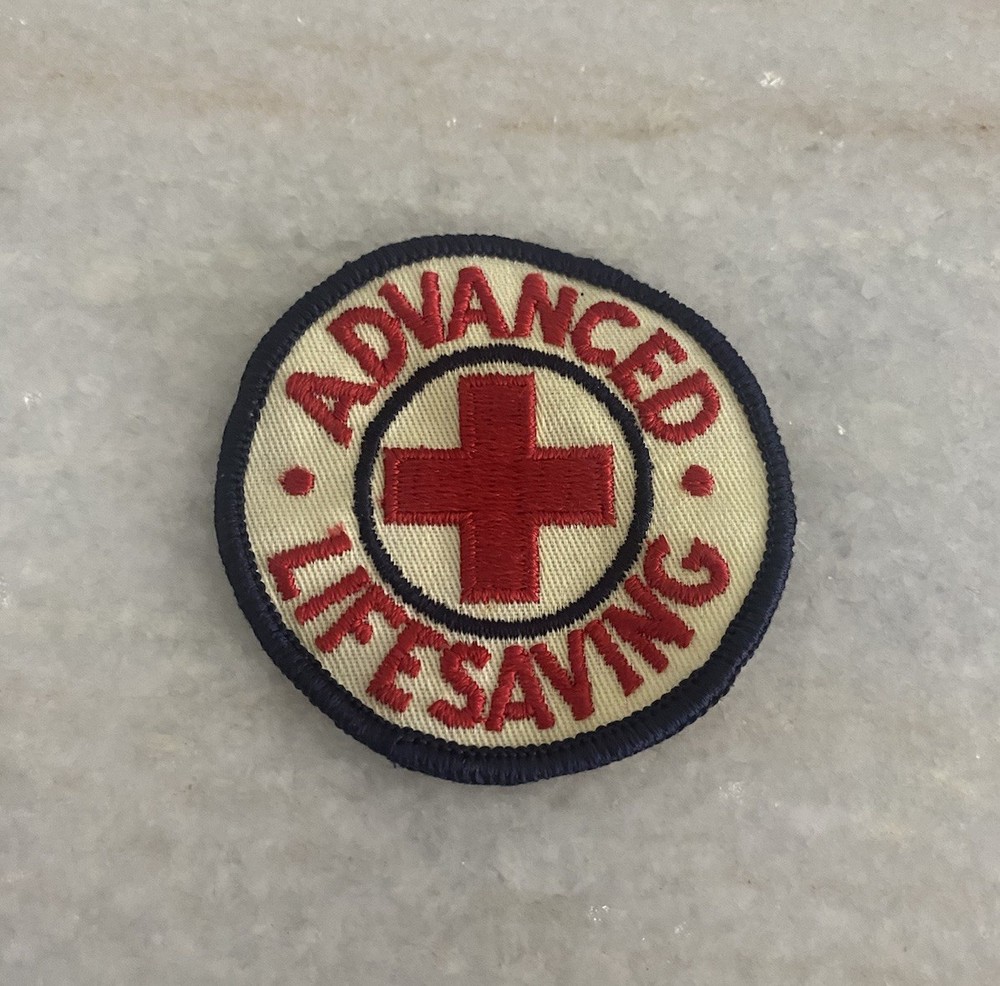 Vintage Red Cross Advanced Life Saving Stitched Patch