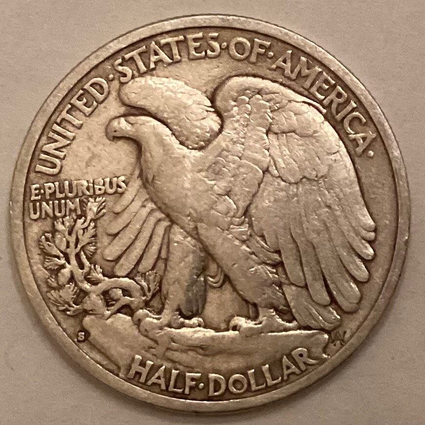1929 S Walking Liberty Half Dollar cd -