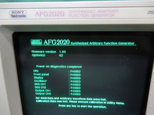 - Tested - Tektronix AFG2020 100MHz Programmable Arbitrary Waveform Generator