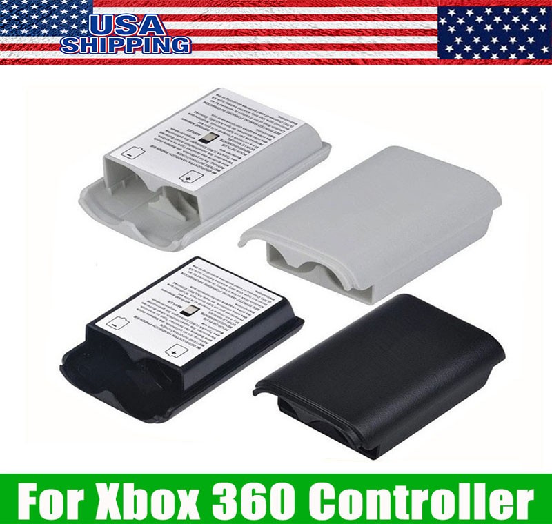 AA Battery Back Cover Case Shell Pack For Xbox 360 Wireless Controller Black Lot