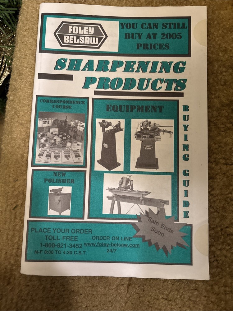 Sharpening Products Catalog, Never Been Opened foley belsaw