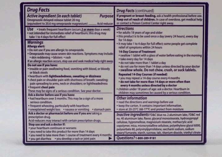 (5) BOXES OF NEXIUM 24HR Delayed Release Heartburn 20mg 42 Tablets Exp 7/26