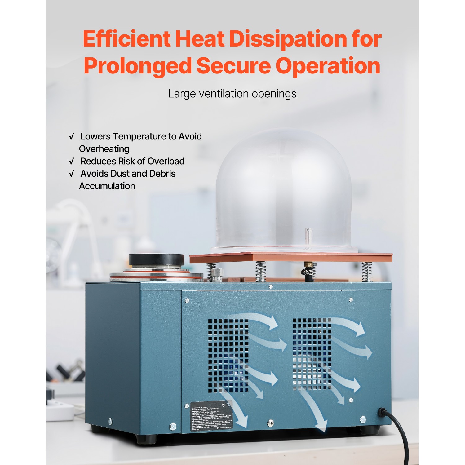 Vacuum Investing Casting Machine 290W Power 3 CFM Pump and Bell Jar for Jewelry