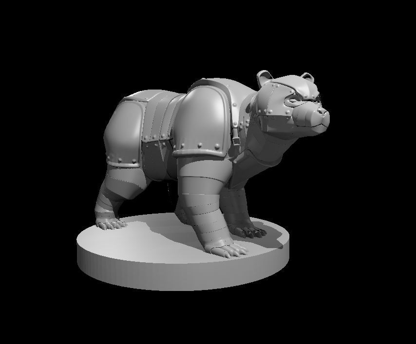 Clockwork Bear Monster Manual 28mm Scale DND D&D Tabletop Mini