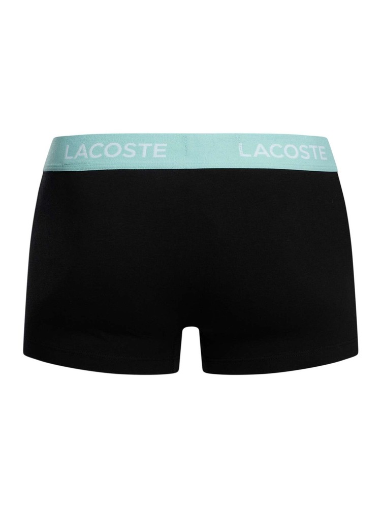 Lacoste Men's 5 Pack Cotton Stretch Trunks, Black
