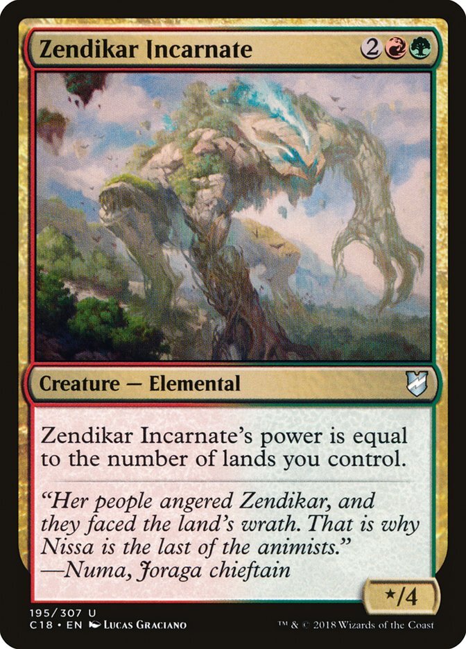 Zendikar Incarnate [Commander 2018] Magic MTG