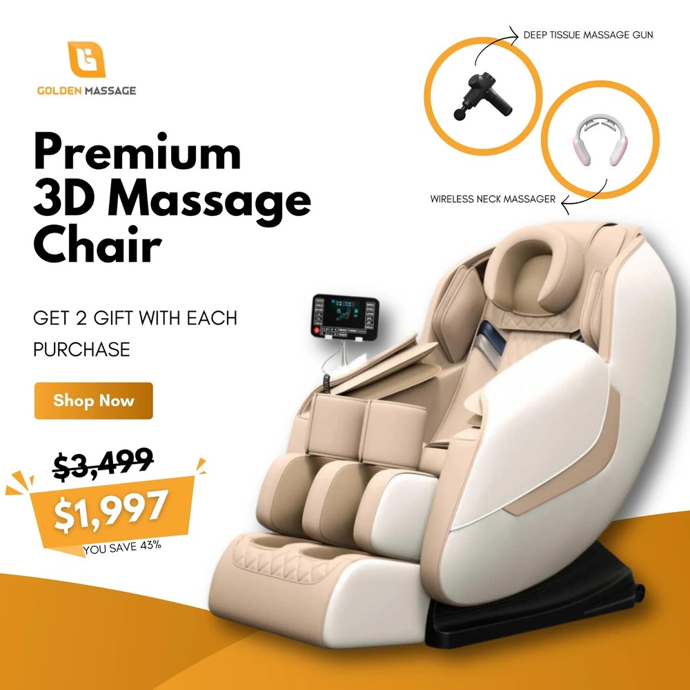 Premium 3D Massage Chair - AI Voice Control Zero Gravity - Bluetooth