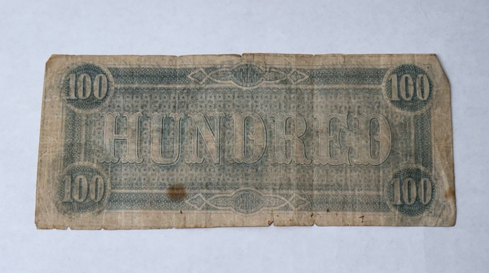 1864 Confederate $100 Bill Civil War Currency CSA Note Richmond Lucy Pickens