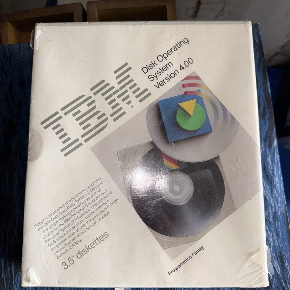 VTG 1988 IBM Disk Operating System Version 4.00 - 3.5" Diskettes - Sealed
