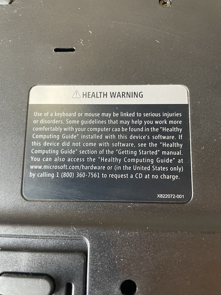 Microsoft Wireless Desktop 2000 Model 1477 Keyboard ONLY - No USB