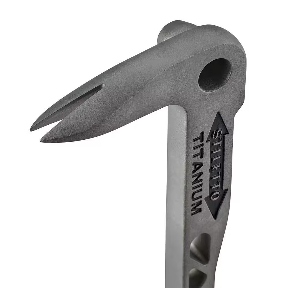 Titanium Trim and Nail Puller with 12 In. Titanium Clawbar Nail Puller with Dimp