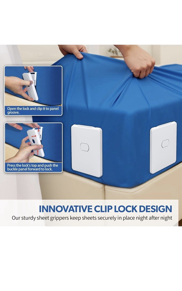 Bed Sheet Straps, Upgraded Sheet Holder Keep Sheets Firm & Tight, Open Corner