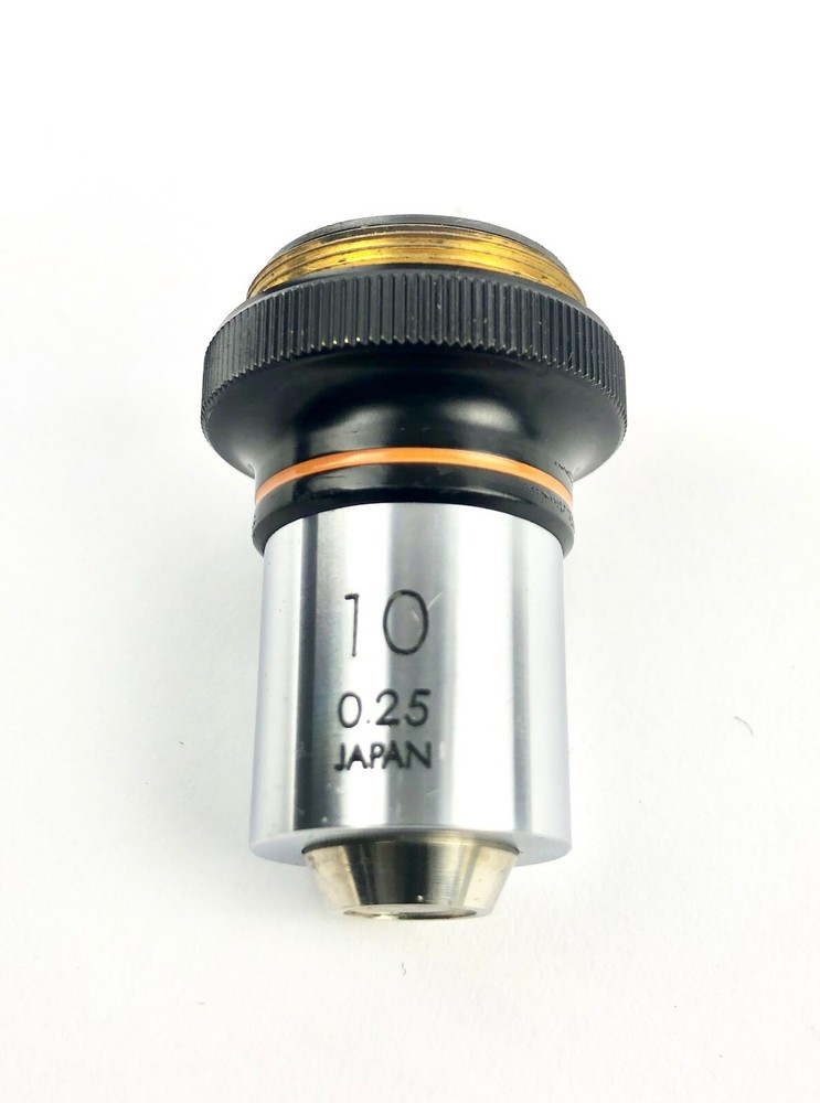 Olympus Microscope Objective 10x , 0.25 Japan , Tested & REFURBISHED