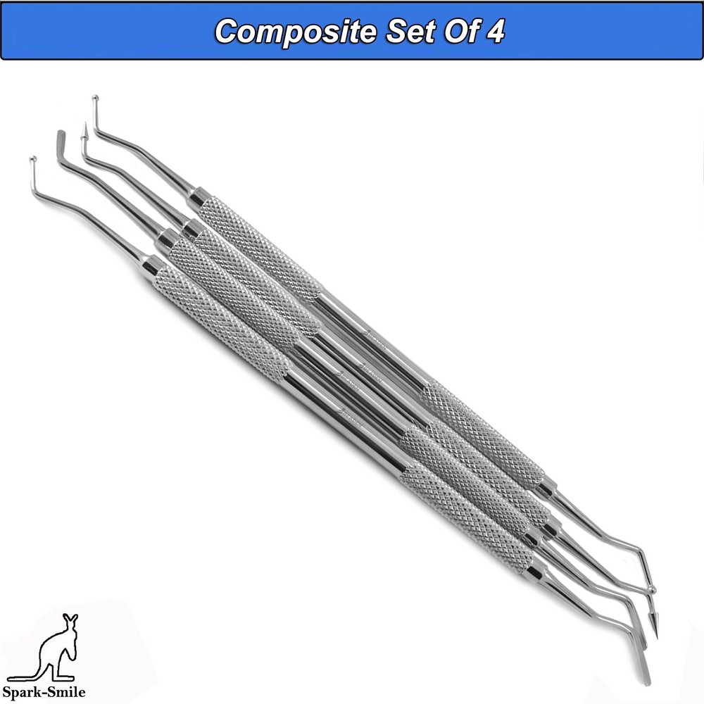 Dental Composite Plastic Amalgam Filling Pluggers Double Ended Instruments Set