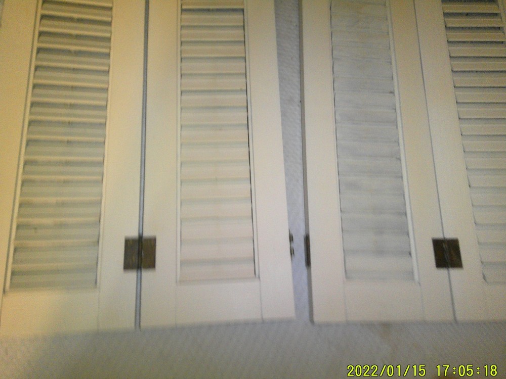 2 SMALL WOODEN WINDOW SHETTERS OLDER