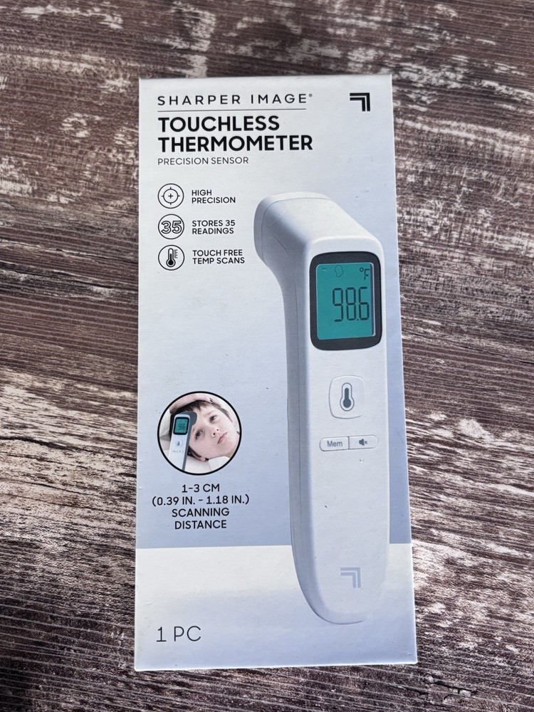 Digital Touchless Smart Forehead Thermometer SHARPER IMAGE- NEW