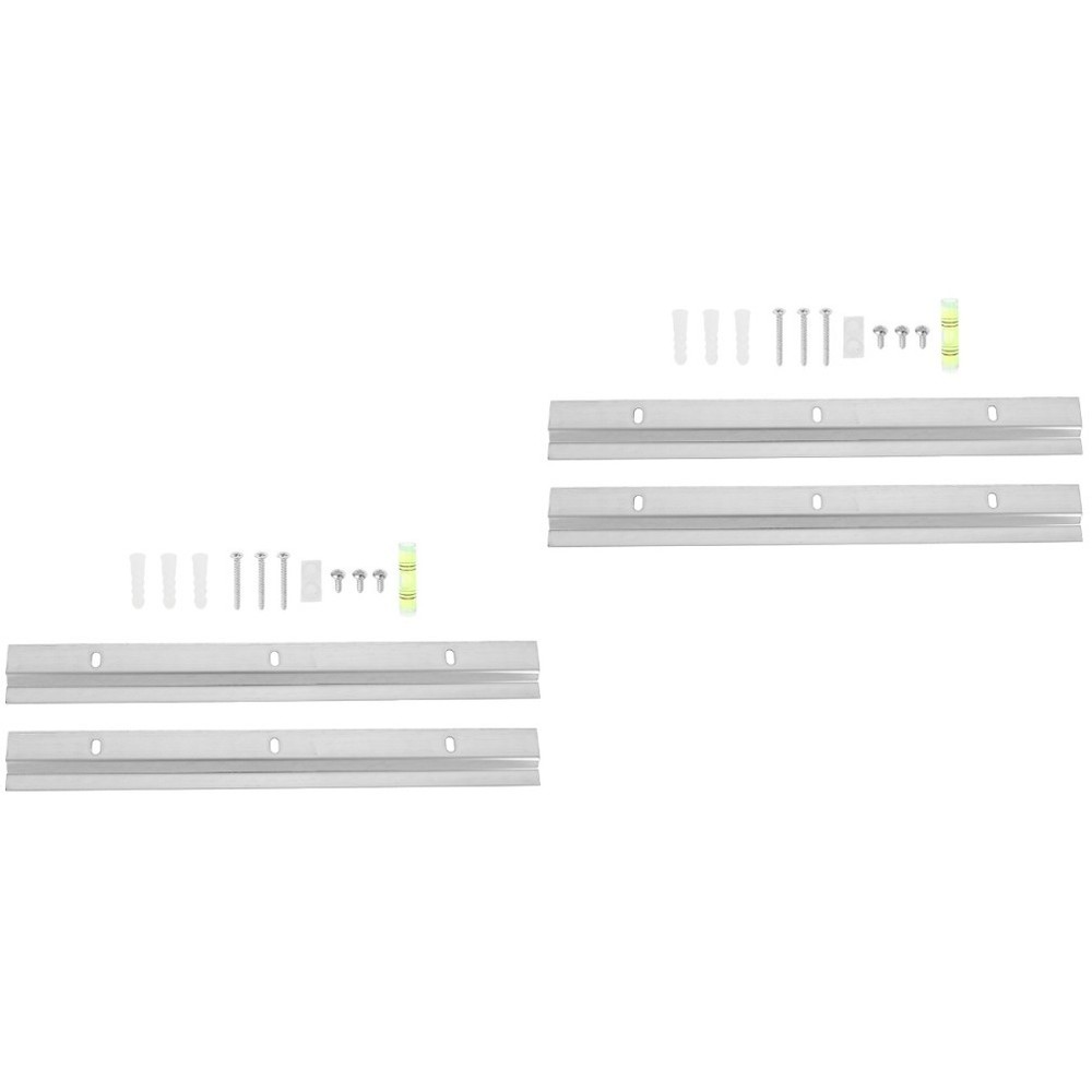 2 Sets Non Trace Picture Hooks Wall Mounting Interlocking Brackets