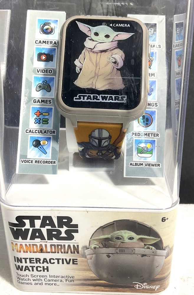 Star Wars Mandalorian Touch Screen Interactive Watch with Camera & More - NEW