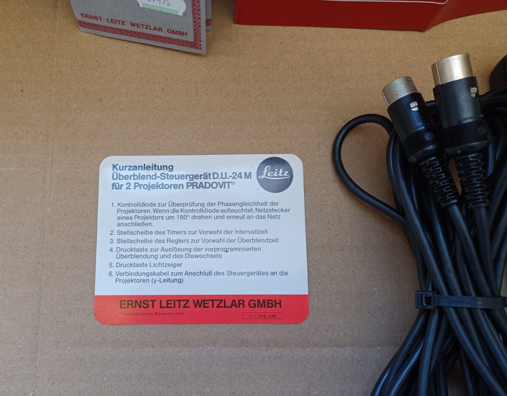 Leitz, Fade Control Unit Remote Control and Directions - for Pradovit Projector