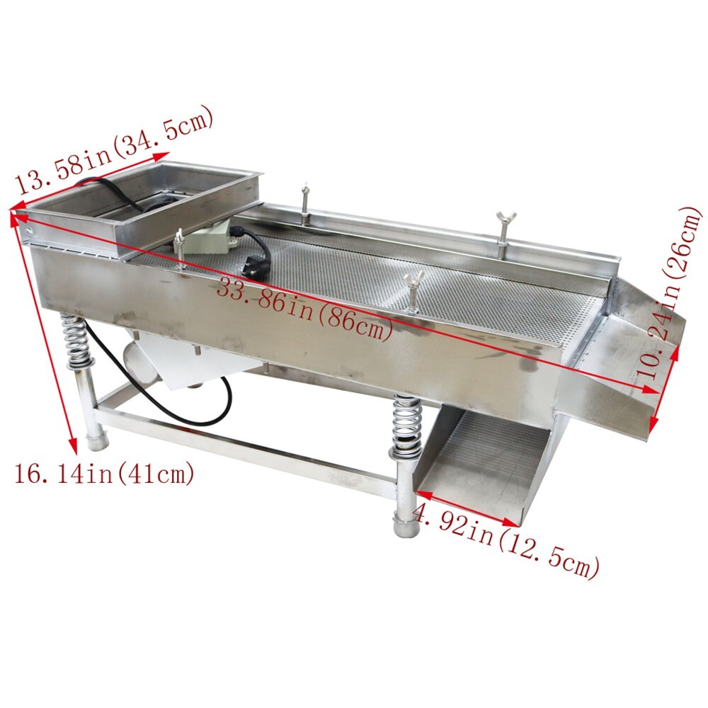 3mm Screen Stainless Steel Linear Vibrating Screen Shaker Single Layer 110V