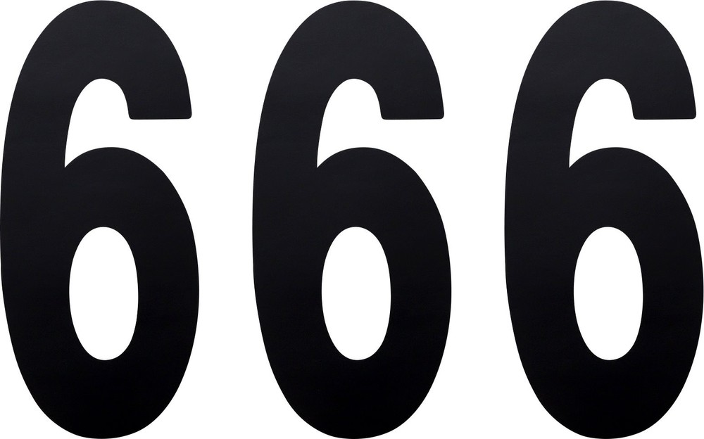 Factory Effex 8" Black Standard Number 6 Decals (02-4476)