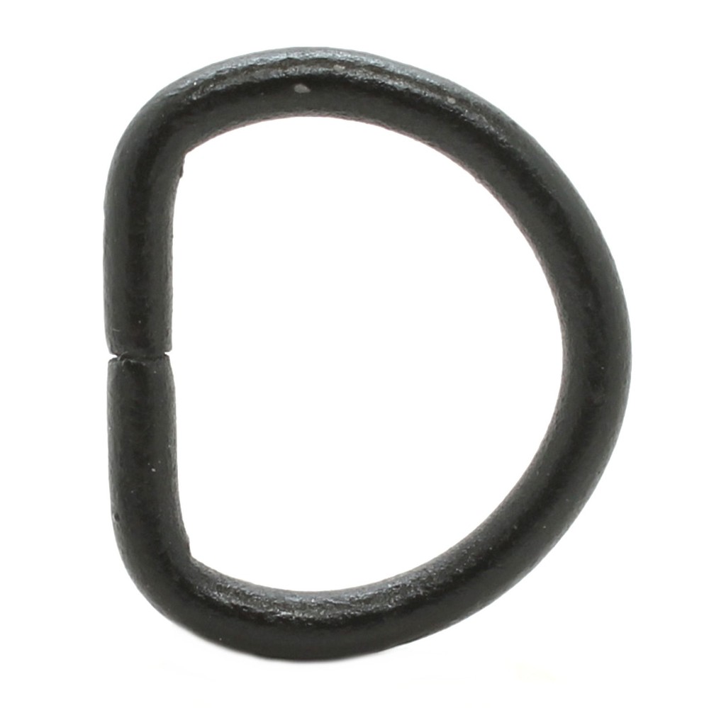 D-Ring 1" Matte Black Plated Metal 100 Pack