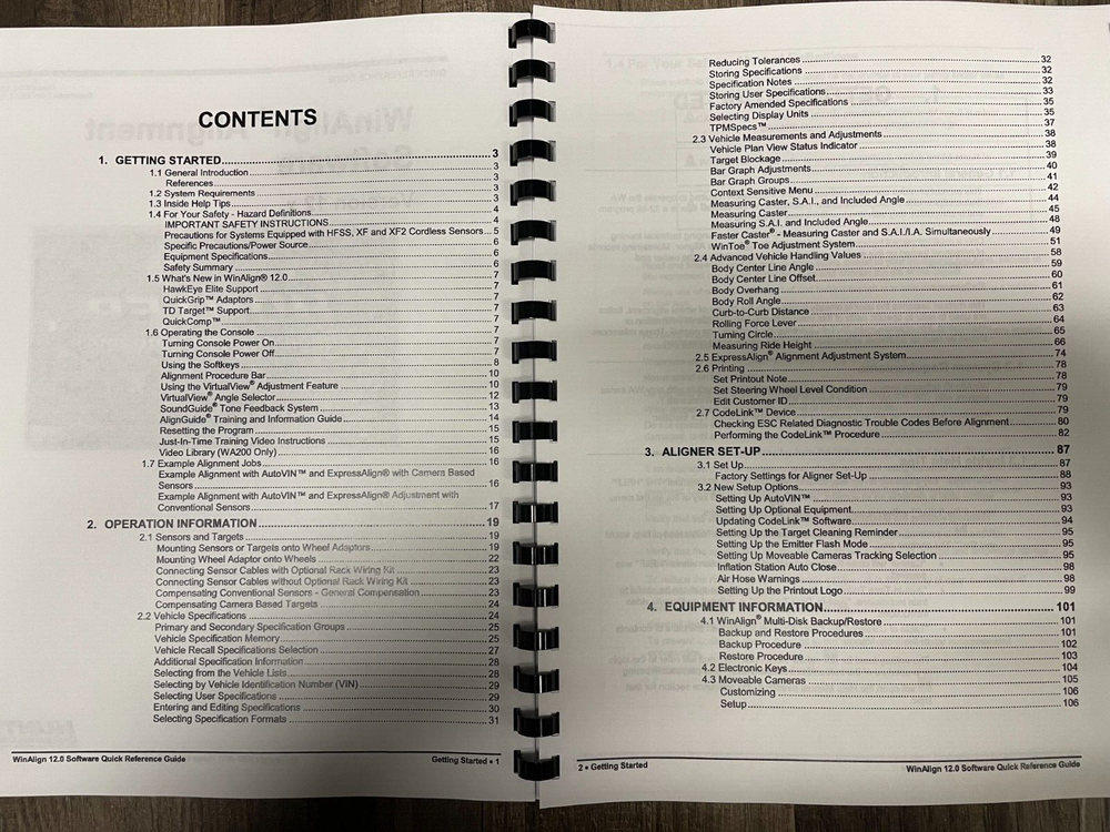 Hunter Engineering WinAlign Alignment Software Version 12.X Manual